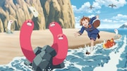 アニメ「カイリューとゆうびんやさん」の場面カット。