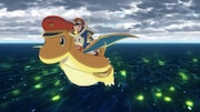 アニメ「カイリューとゆうびんやさん」の場面カット。