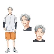 松岡一馬（CV：梶裕貴）。栄明高校の2年生。男子バスケ部の中心的メンバーで、アメリカ留学帰りのため英語も堪能。