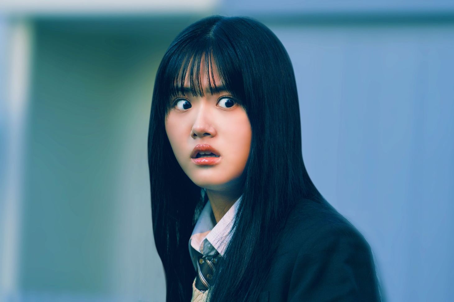 映画「見える子ちゃん」の場面写真。