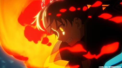 TVアニメ「炎炎ノ消防隊 参ノ章」第2弾PVの場面カット。