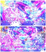 「ひみつのアイプリ」アミューズメントゲームのプレイ画面。