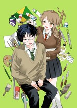 mmkの新連載「キャンバスを君で埋めるまで」カット。