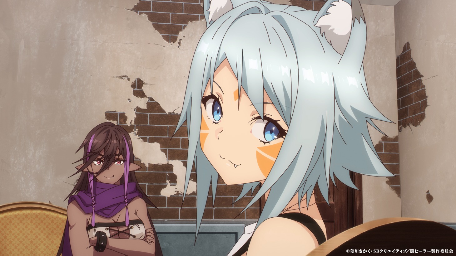 TVアニメ「一瞬で治療していたのに役立たずと追放された天才治癒師、闇ヒーラーとして楽しく生きる」第1話の予告映像より。