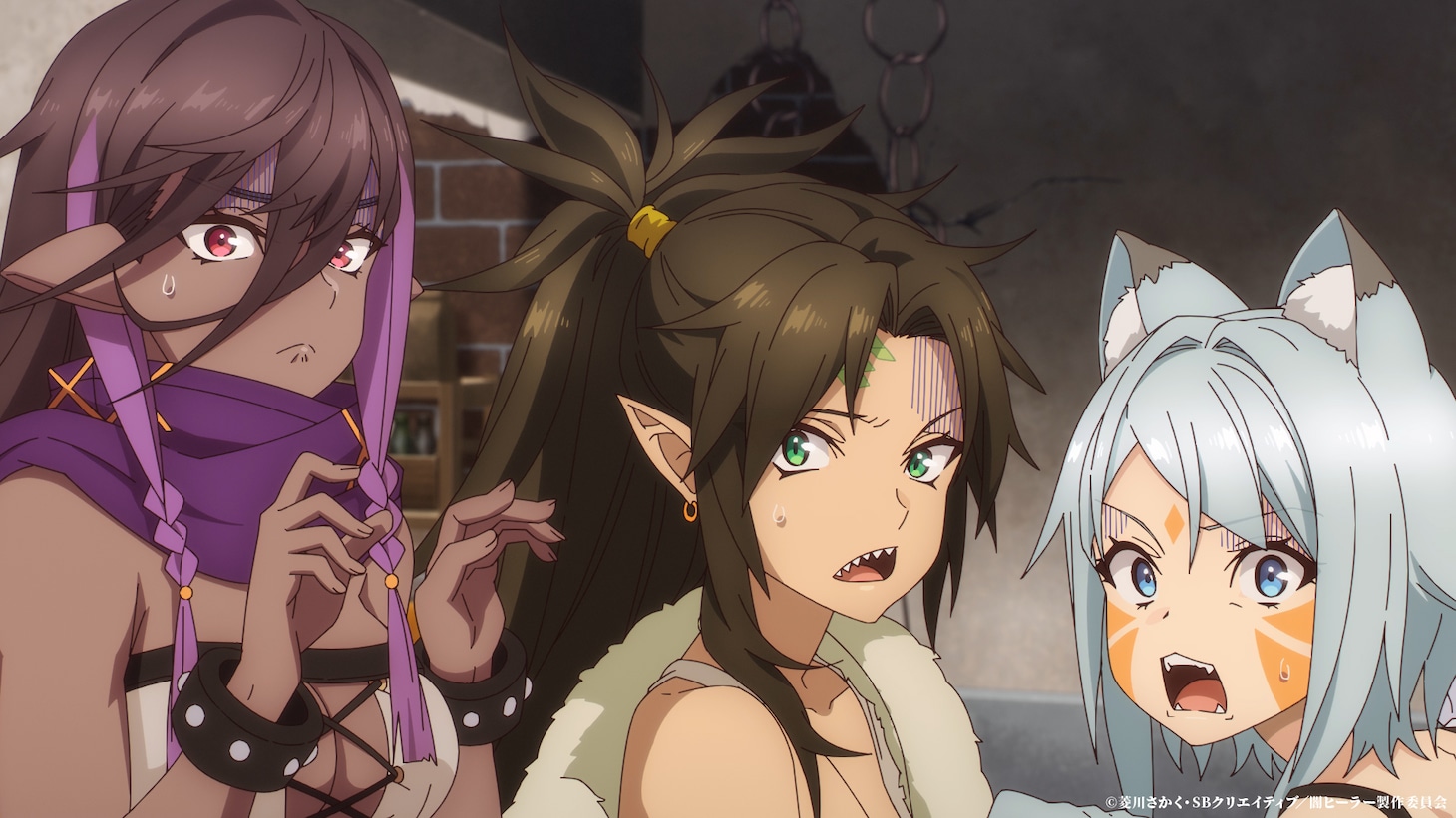 TVアニメ「一瞬で治療していたのに役立たずと追放された天才治癒師、闇ヒーラーとして楽しく生きる」第1話の予告映像より。