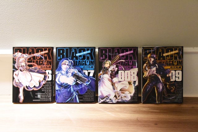 「ロベルタリベンジ編」が収録された「BLACK LAGOON」6～9巻。