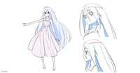 本編プロローグに登場する少女のキャラクターデザイン。