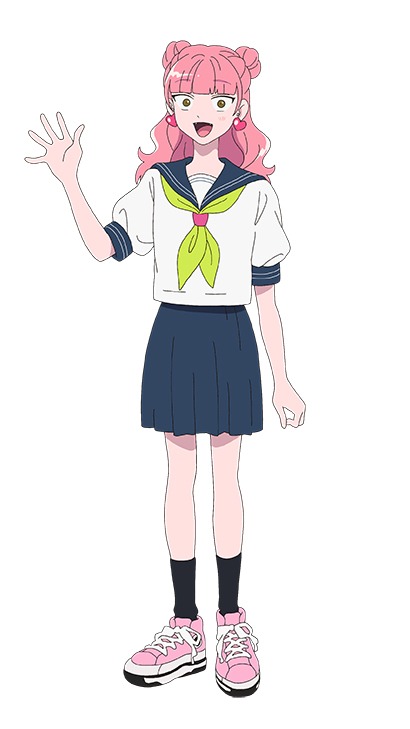 鈴木。元気いっぱいだけど周りの目が気になってしまう女子。自分とは反対に誰に対してもブレない谷に憧れているが、普通に接することができず、いつもダル絡みしてしまう。 (c)阿賀沢紅茶／集英社・「正反対な君と僕」製作委員会