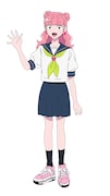鈴木。元気いっぱいだけど周りの目が気になってしまう女子。自分とは反対に誰に対してもブレない谷に憧れているが、普通に接することができず、いつもダル絡みしてしまう。 (c)阿賀沢紅茶/集英社・「正反対な君と僕」製作委員会