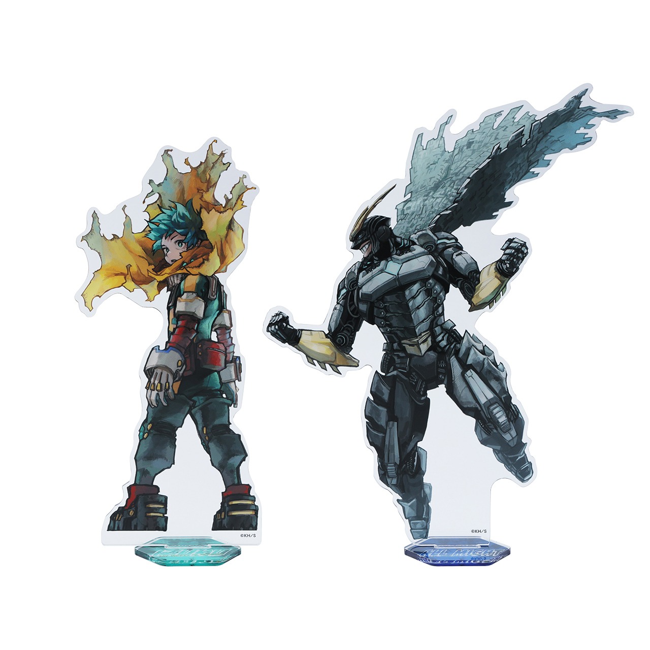 「アクリルMEGAフィギュア W デク＆オールマイト」 (c)堀越耕平／集英社