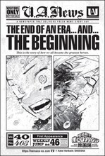 来場者特典に用意された「タブロイド風ステッカー」より。 (c)堀越耕平／集英社