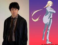 左から杉田智和と、ディリーのキャラクタービジュアル。