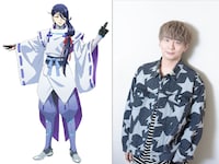 左から安倍晴明のキャラクタービジュアル、木村良平。