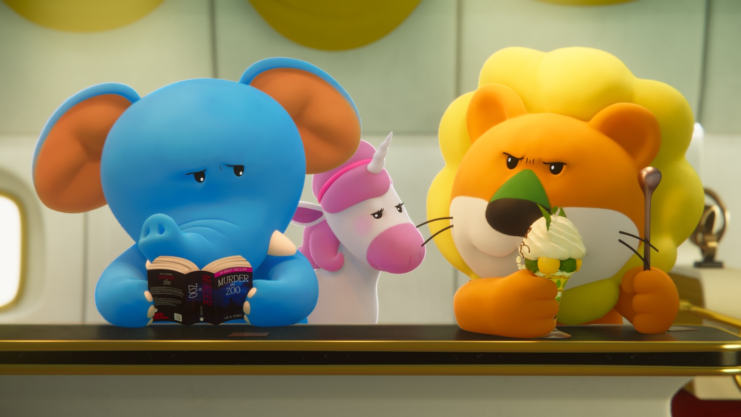 アニメ映画「たべっ子どうぶつ THE MOVIE」本編映像「飛行機編」より。