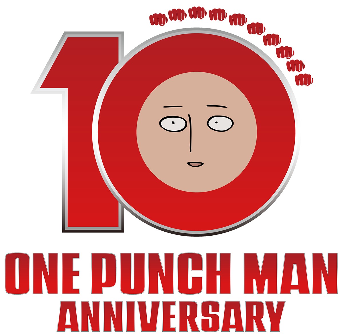 アニメ「ワンパンマン」10周年記念ロゴ