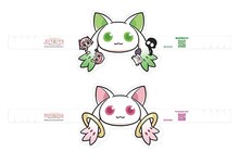 「AnimeJapan 2025」の「魔法少女まどか☆マギカ Magia Exedra」ブース配布されるA-Qとキュゥべえのリバースブルお面。