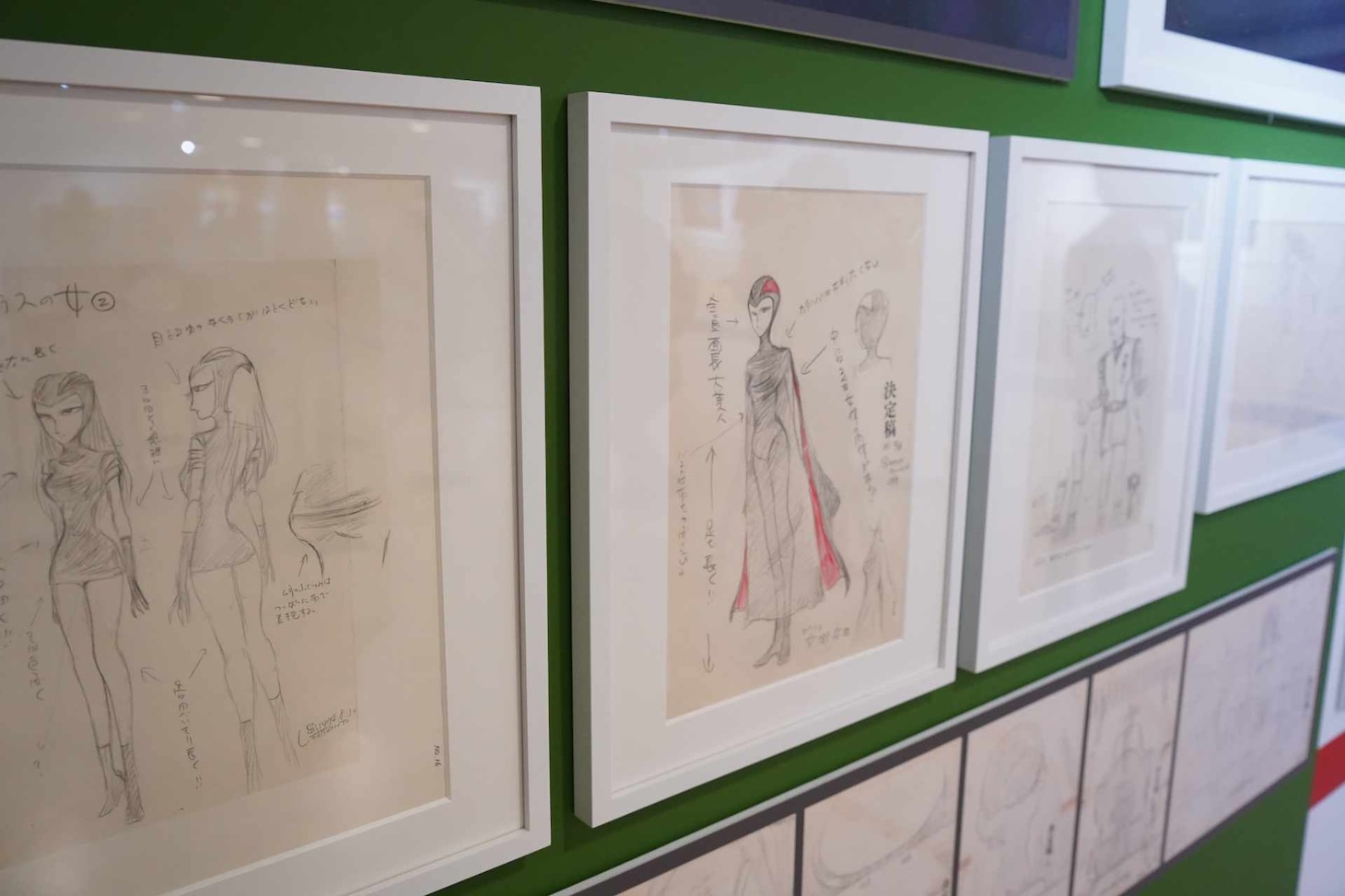 「庵野秀明 企画・プロデュース／放送50周年記念『宇宙戦艦ヤマト 全記録展』」7階の展示スペースより「試練」コーナー。