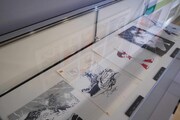 「庵野秀明 企画・プロデュース／放送50周年記念『宇宙戦艦ヤマト 全記録展』」7階の展示スペースより「試練」コーナー。