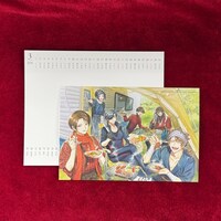 「刀剣乱舞 あうとどあ異聞 刀剣野営」3巻の特装版に付属するスクールカレンダー。