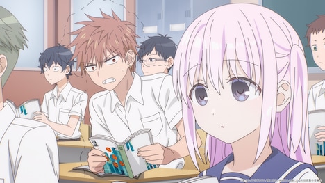 TVアニメ「顔に出ない柏田さんと顔に出る太田君」PV第1弾より。 (c)東ふゆ/KADOKAWA/顔に出ない柏田さんと顔に出る太田君製作委員会