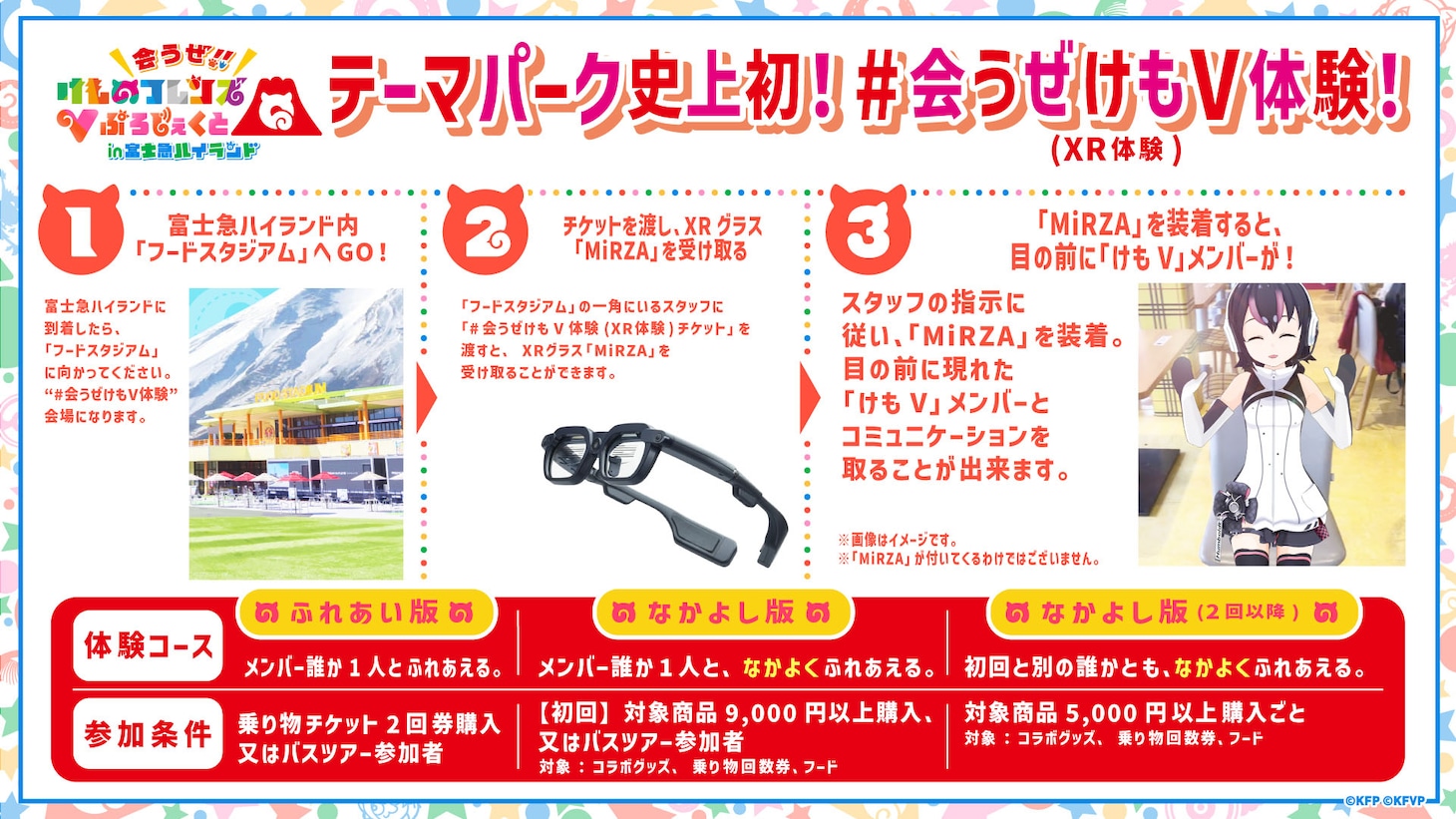 「会うぜ!!けものフレンズVぷろじぇくと in 富士急ハイランド」で楽しめるXR体験。