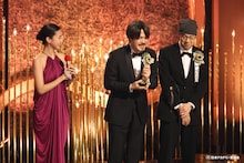 第48回日本アカデミー賞の授賞式に登壇した藤野役の河合優実、押山清高監督、アニメーターの井上俊之。