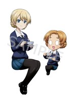 月刊コミックアライブ6月号の付録となるアクリルキーホルダーのイラスト。