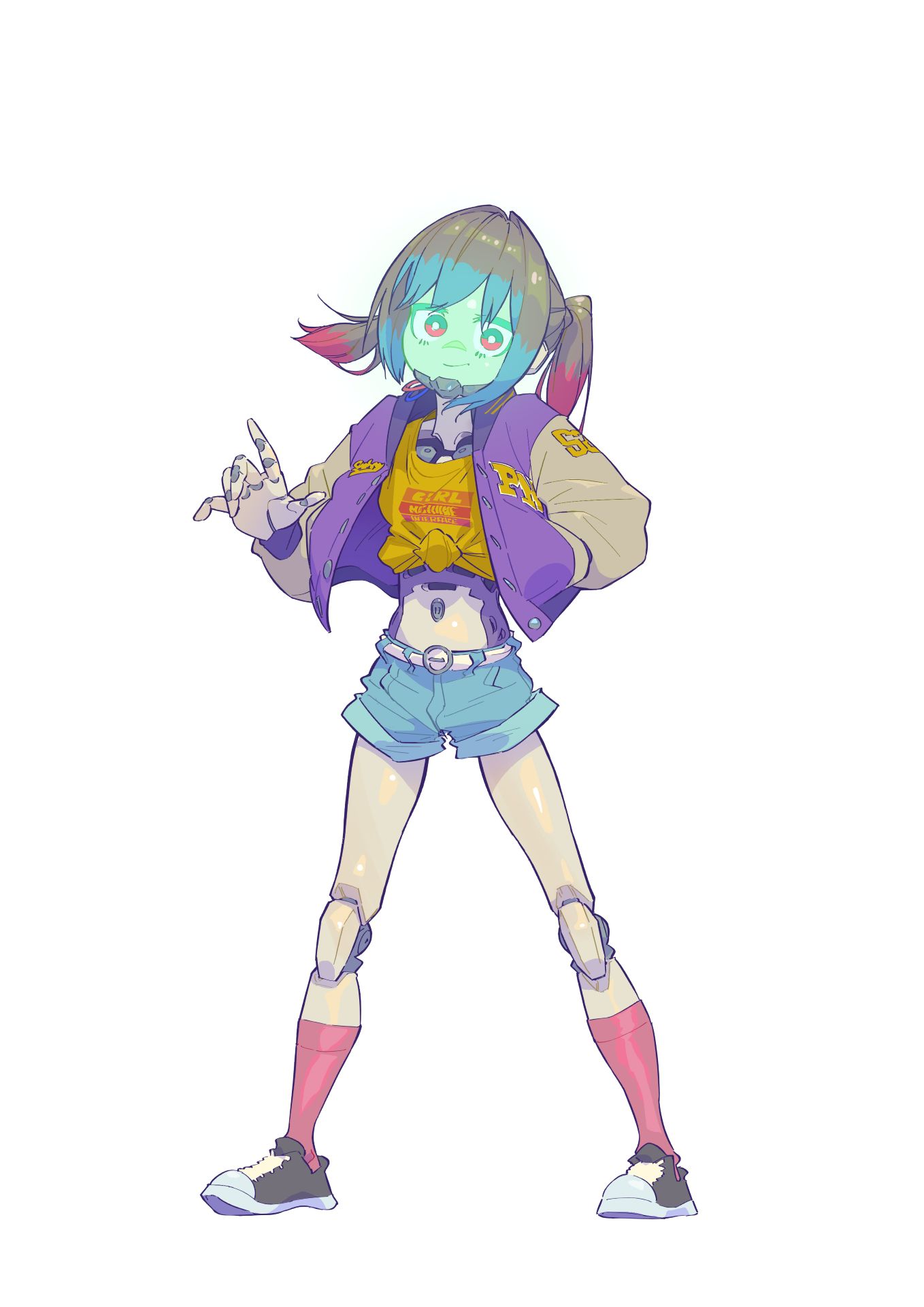 マキナ（CV：永瀬アンナ）23才のサイボーグ。かなりガサツで少し好戦的な性格。チハルとは学生時代からの腐れ縁。
