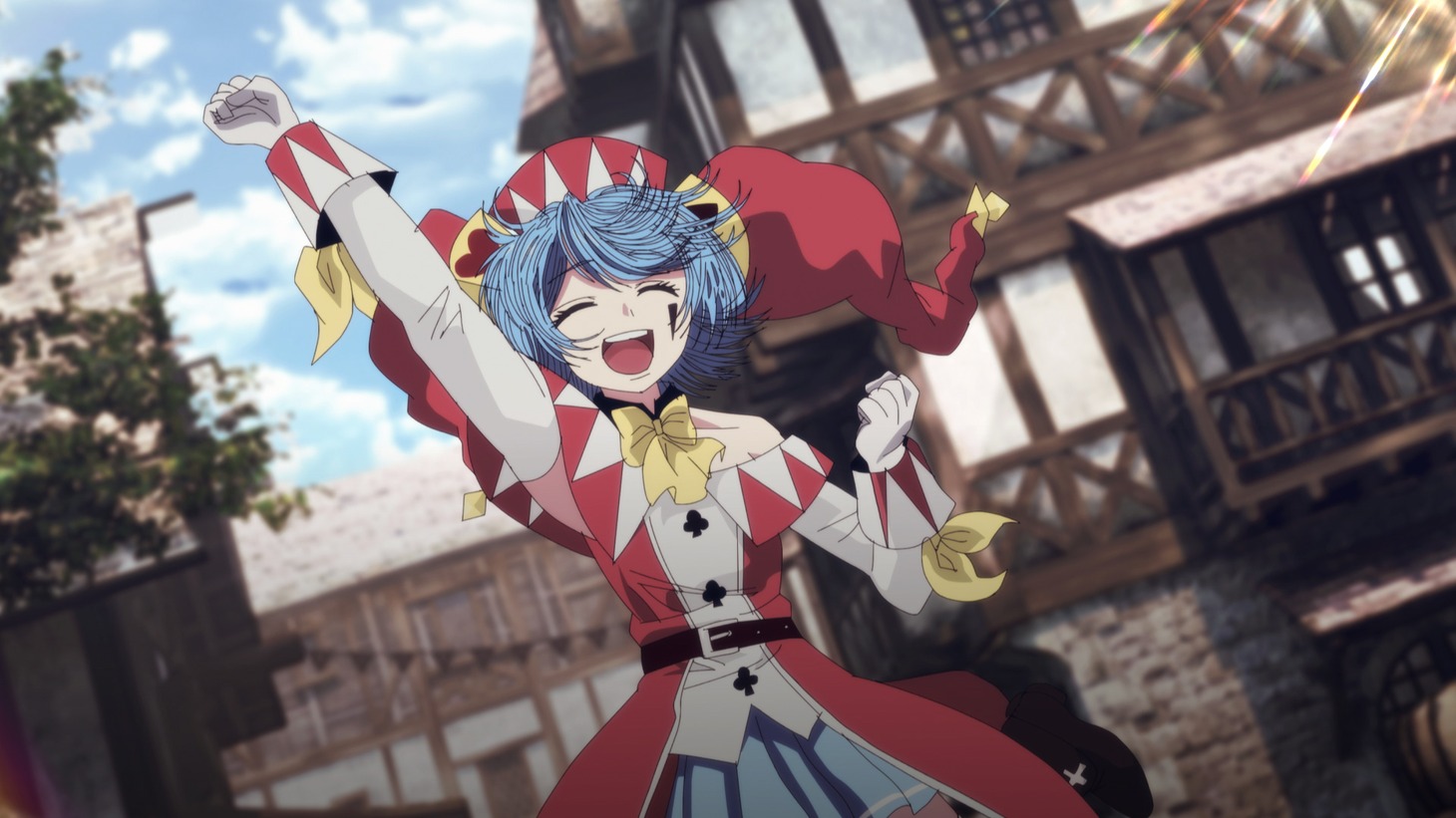 TVアニメ「追放された転生重騎士はゲーム知識で無双する」ティザーPV第2弾より。