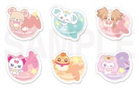 「ぷちきゅあ」グッズ購入キャンペーンでもらえる「ぷちきゅあイニシャルステッカー」。