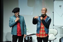 左から島本和彦、藤田和日郎。