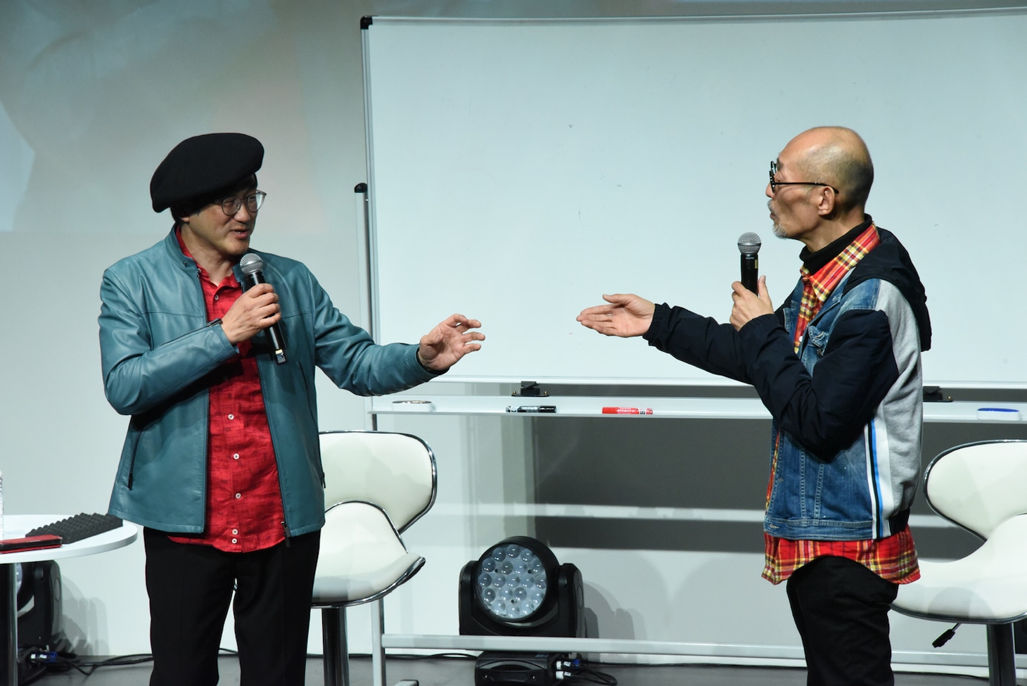 左から島本和彦、藤田和日郎。