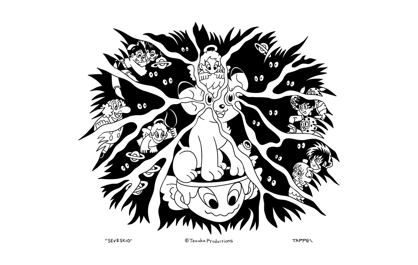 「TEZUKA WORLD × SEVESKIG × TAPPEI コレクション」 ビジュアル (c)Tezuka Productions / TAPPEI/ SEVESKIG