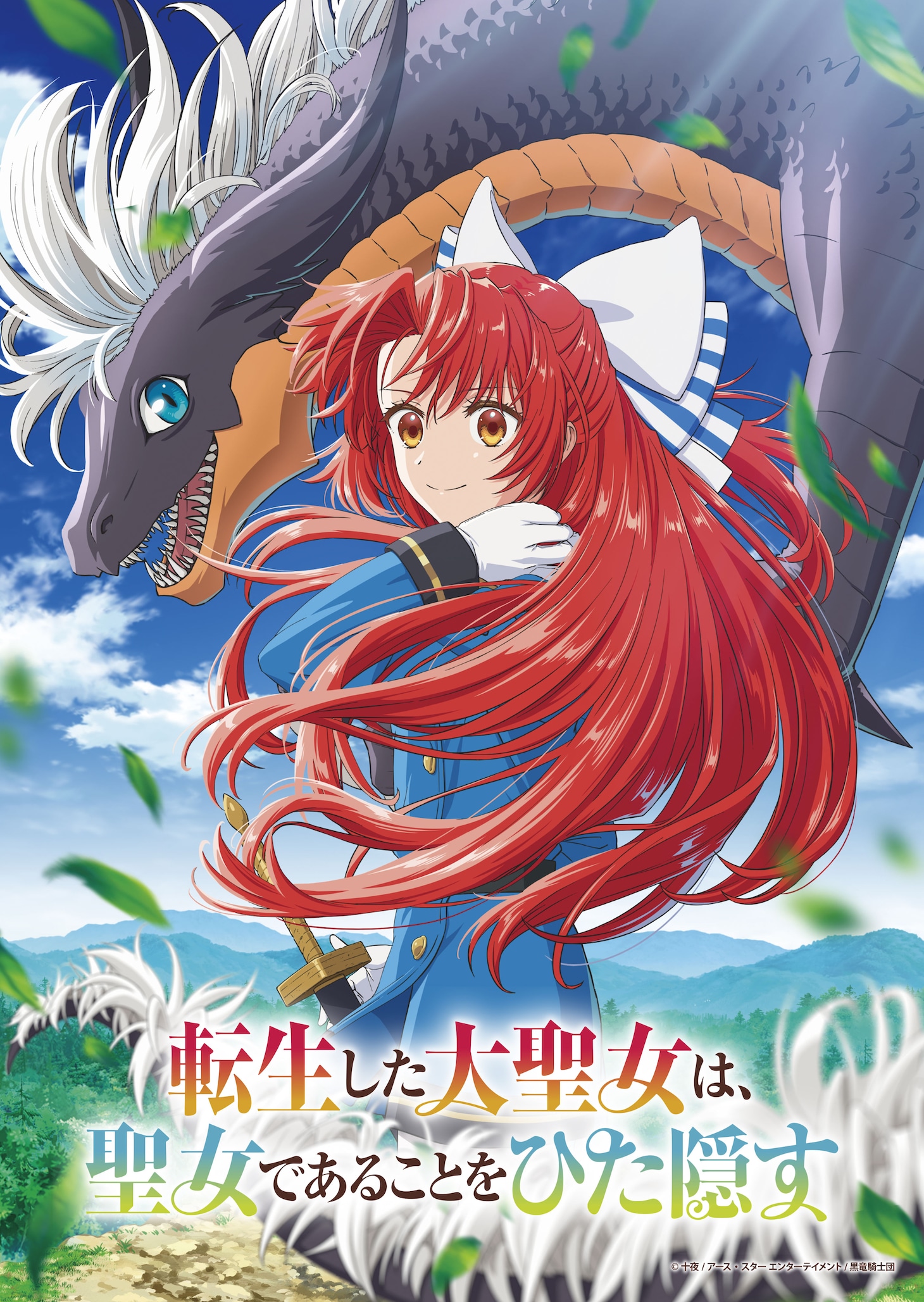 TVアニメ「転生した大聖女は、聖女であることをひた隠す」ティザービジュアル（ロゴあり）(c)十夜/アース・スター エンターテイメント/黒竜騎士団