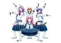 吉岡公威が描き下ろした、新しい学校のリーダーズとのコラボビジュアル。