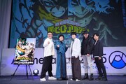 TVアニメ「僕のヒーローアカデミア」ステージイベントの様子。左から三宅健太、山下大輝、内山昂輝、大塚明夫、神谷浩史。