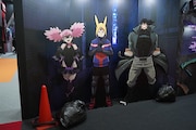 TOHO animationブース「ヴィジランテ-僕のヒーローアカデミア ILLEGALS-」展示の様子。 (c)古橋秀之・別天荒人・堀越耕平/集英社・ヴィジランテ製作委員会