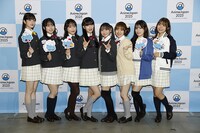 左から 小泉萌香、林鼓子、久保田未夢、大西亜玖璃、矢野妃菜喜、村上奈津実、田中ちえ美、内田秀。