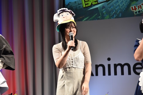 劇場版「僕とロボコ」のトークイベントより、津田美波。