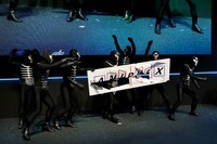 TVアニメ「東島丹三郎は仮面ライダーになりたい」のイベントより。