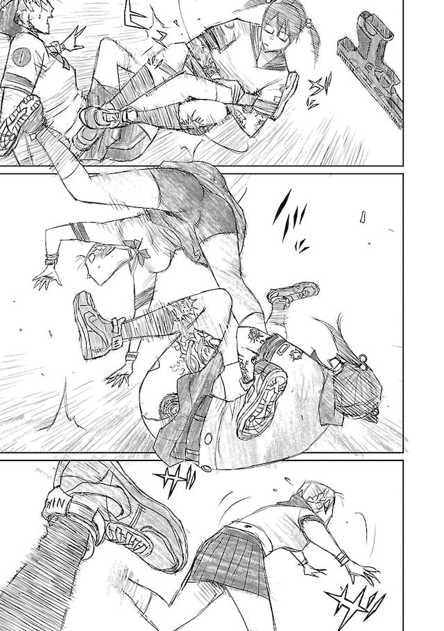 「beautiful place」より。アクションシーンの描写にも注目だ。