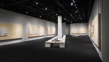 「え かく また あした マンガ作家山本美希展」会場の様子。
