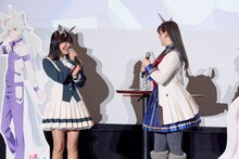 左から伊瀬茉莉也、高柳知葉 (c)久住太陽・杉浦理史＆Pita・伊藤隼之介／集英社・ウマ娘 シンデレラグレイ製作委員会 (c)Cygames, Inc.