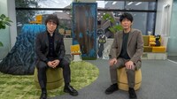 左から新海誠、坂元裕二 (c)NHK