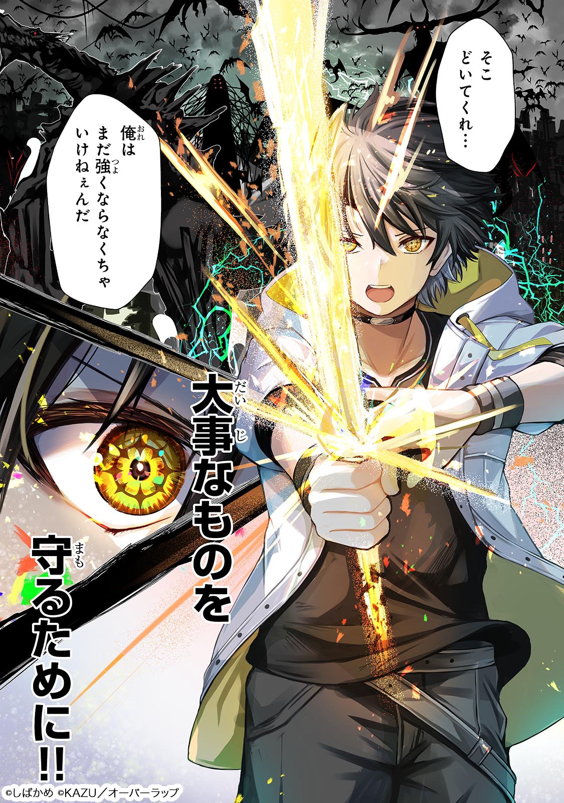 「灰の世界は神の眼で彩づく ～俺だけ見えるステータスで、最弱から最強へ駆け上がる～」より。