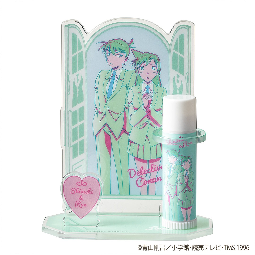 「Lovisia 名探偵コナンリップクリーム＆リップスタンドセット」の「新一＆蘭」