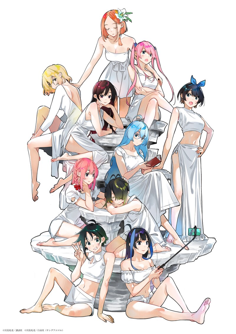 「紫雲寺家の子供たち」と「彼女、お借りします」コラボイラスト