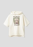 「ウォンテッド｜ミニ裏毛ビッグシルエット半袖パーカー」