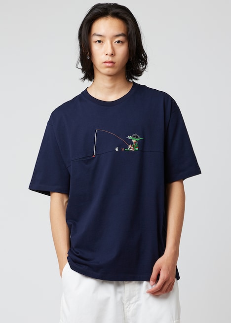 「くじら島｜ルーズフィットTシャツ」