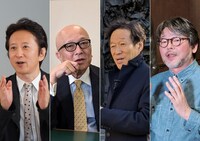 「私の推しロダン」出演者。左から荒木飛呂彦、山田五郎、東京都美術館の高橋明也館長、原型師・松浦健